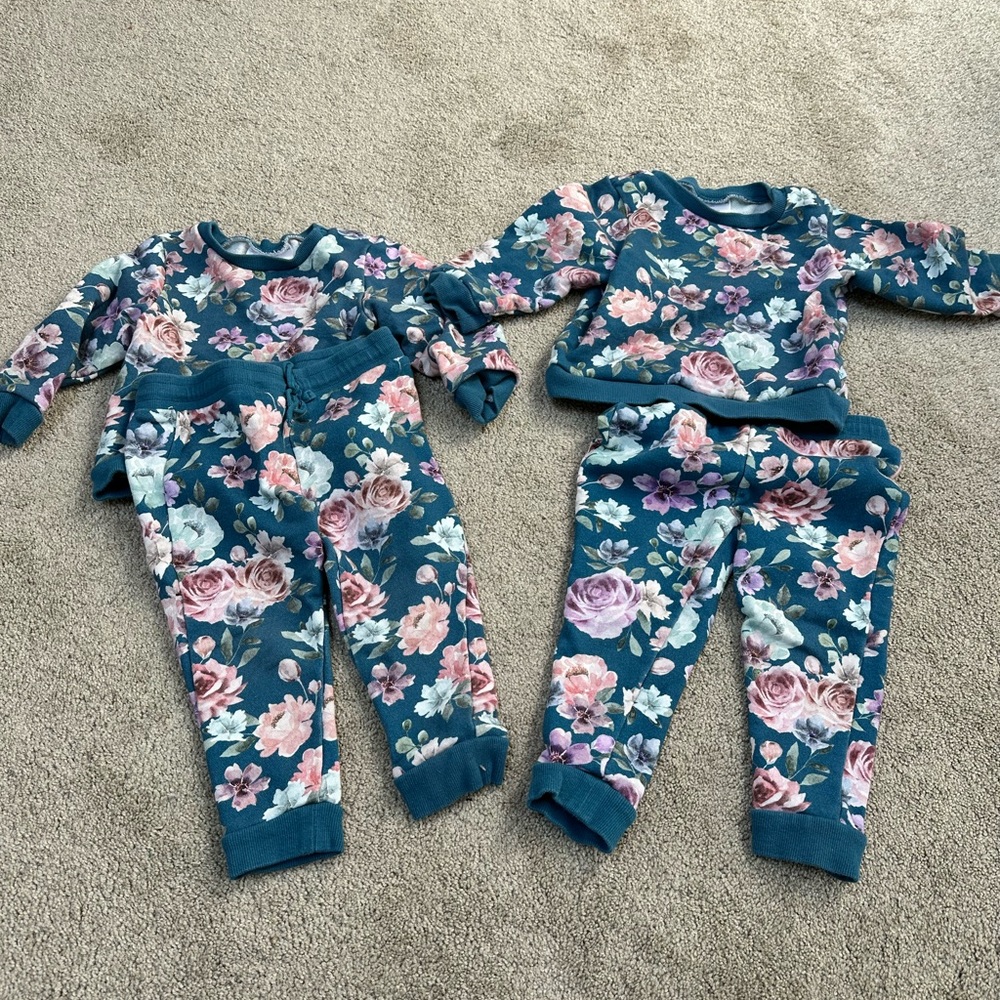 Posh peanut 2T twin sweat suit